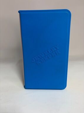 Vintage 1988 Emson Jewelry Keeper Plastic Travel Tri Fold Compact Book